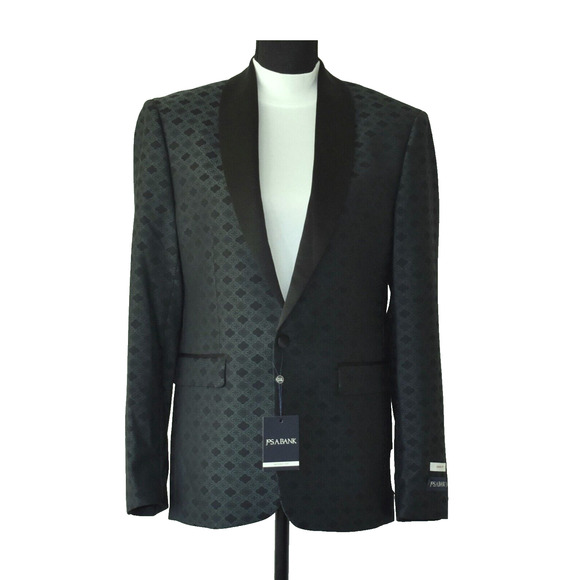 B5 NWT JOS A BANK Satin Shawl Lapel Single Button Skinny Fit Blazer Sz 38S $199 - Picture 1 of 7